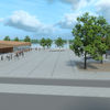 Bild vergr&ouml;&szlig;ern: Blick von der Stadtmauer auf den Stadtplatz mit Inselhalle und Parkhaus