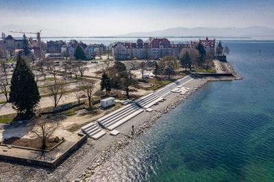 Bild vergr��ern: Die Bauarbeiten f�r die Gartenschau in Lindau schreiten z�gig voran und liegen allesamt im Zeitplan.